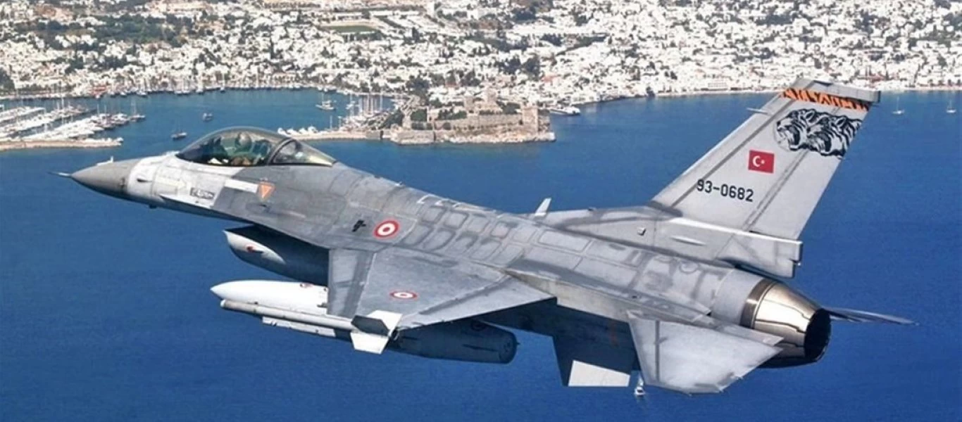 Τουρκικά μαχητικά πάνω και από τη Χίο - Επί 20 λεπτά «σάρωναν» ασταμάτητα το κεντρικό Αιγαίο